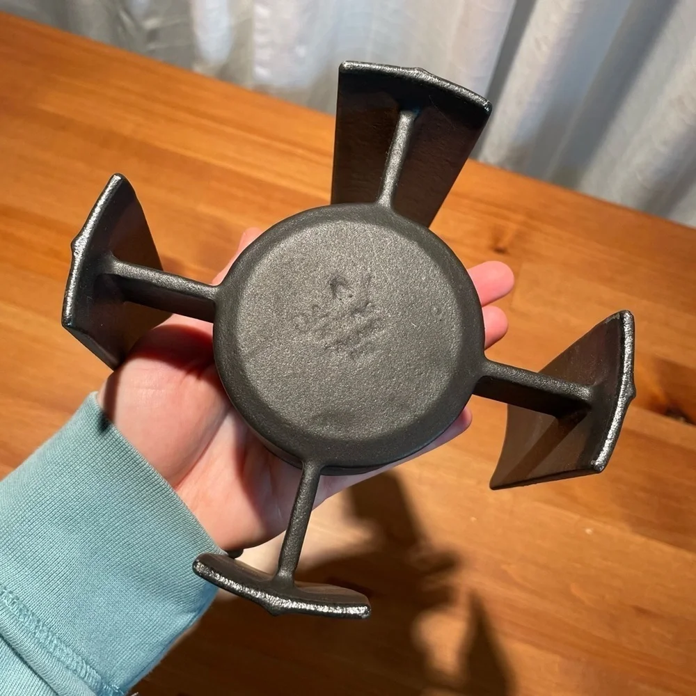 DANSK Vintage MCM Kobenstyle Fondue Base Cast Iron Metal Plant Candle Stand Hold